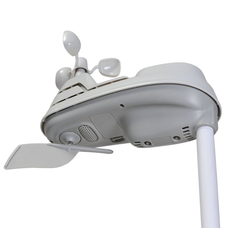أكوريت مستشعر الطقس AcuRite Iris 5 في 1 مع مقياس المطر 06004M سرعة الرياح واتجاه الرياح ودرجة الحرارة والرطوبة باللون الأبيض - Image 3